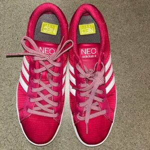 Adidas NEO Label Womens Shoes Pink & White Size 10